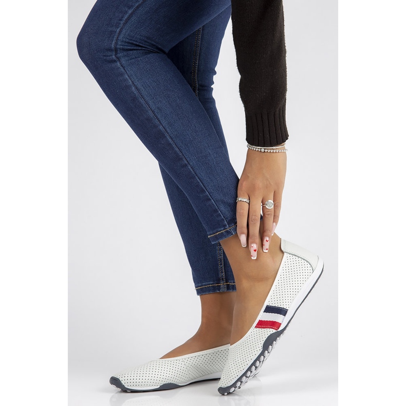 Chaussures en cuir Filippo DP2063 / 22 Wh blanc blanche 1