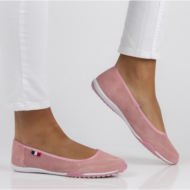 Chaussures en cuir Filippo DP143/22 Pi rose 2
