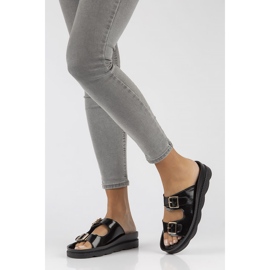 Babouches en cuir Filippo DK3599/22 Bk noir 1