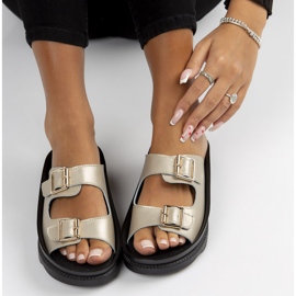 Babouches en cuir Filippo DK3599/22 Go doré d'or 2