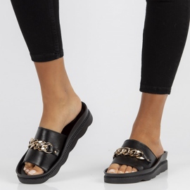 Babouches en cuir Filippo DK3597/22 Bk noir 2