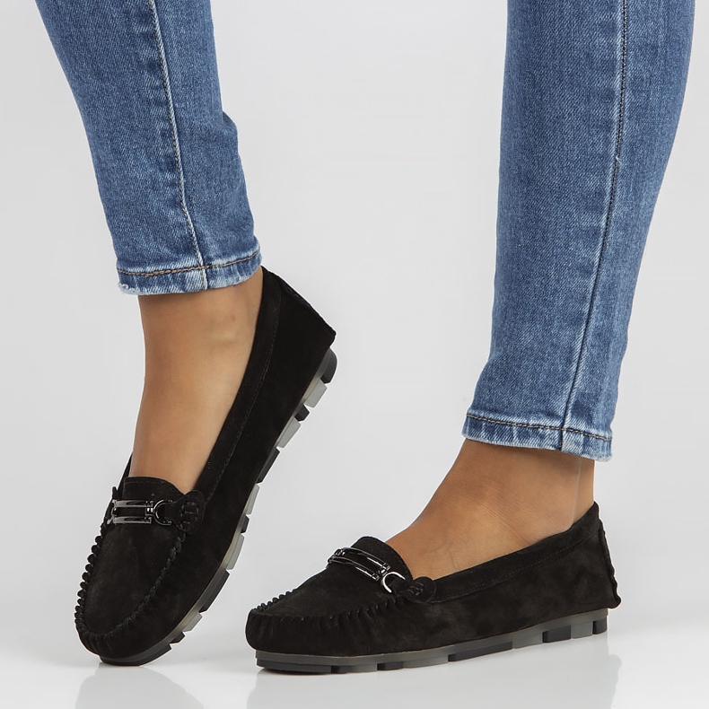 Mocassins en cuir Filippo DP1202/22 noir 2