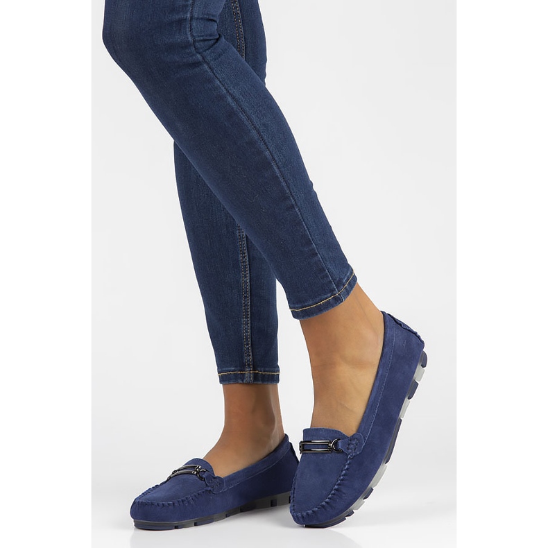 Mocassins en cuir Filippo DP1202 / 22 Bl bleu 1