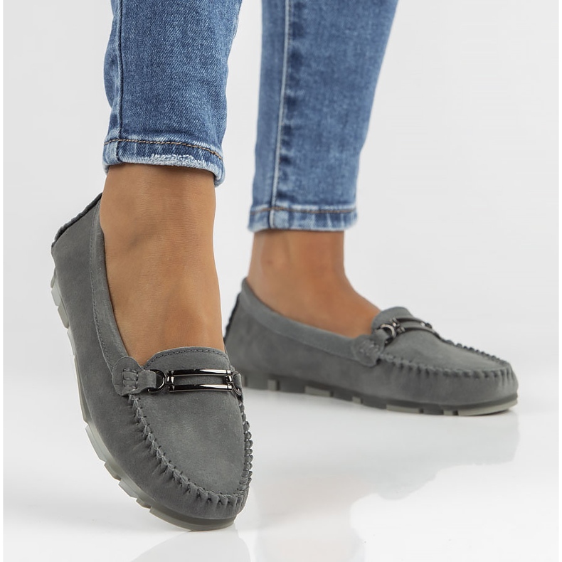 Mocassins en cuir Filippo DP1202 / 22 Gr gris 2 Mocassins en cuir Filippo DP1202 / 22 Gr gris 2