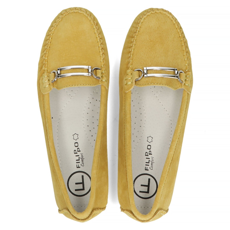 Mocassins en cuir Filippo DP1202 / 22 Yl jaune 1