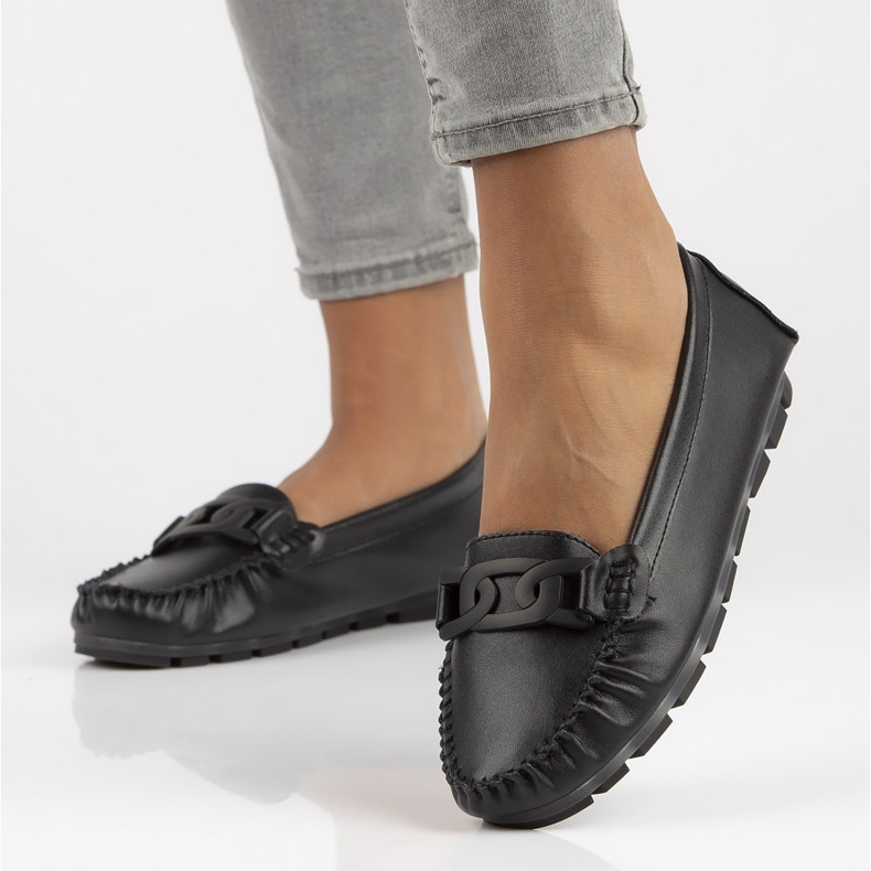 Mocassins en cuir Filippo DP3629 / 22 Bk noir le noir 2