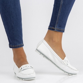 Mocassins en cuir Filippo DP3629 / 22 Wh blanc blanche 1