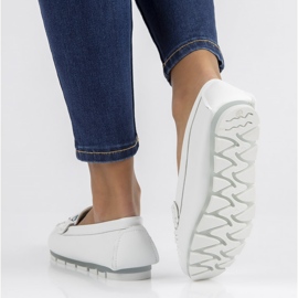 Mocassins en cuir Filippo DP3629 / 22 Wh blanc 2