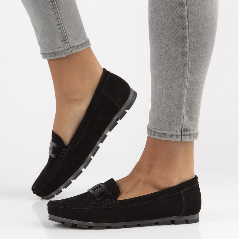 Mocassins en cuir Filippo DP3630 / 22 Bk noir 1