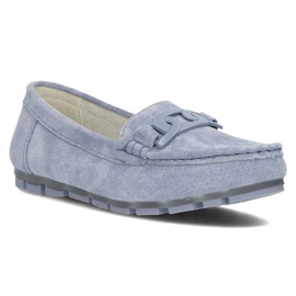 Mocassins en cuir Filippo DP3630 / 22 Bl bleu 4