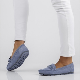 Mocassins en cuir Filippo DP3630 / 22 Bl bleu 3