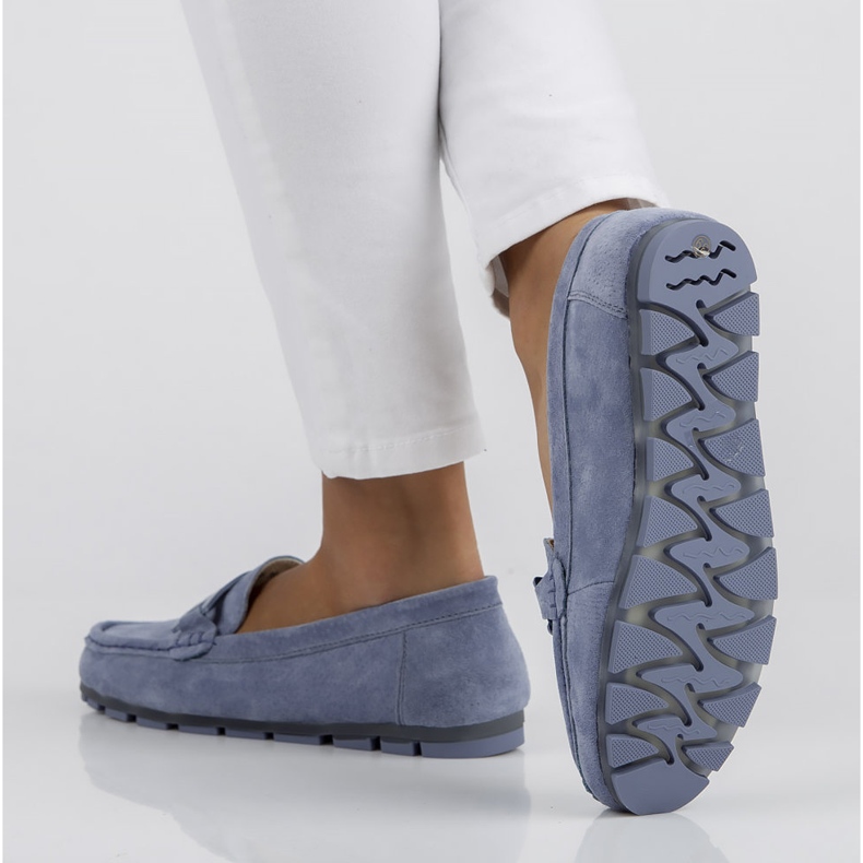 Mocassins en cuir Filippo DP3630 / 22 Bl bleu 2
