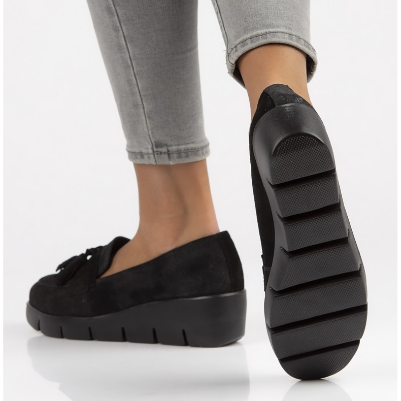 Mocassins en cuir Filippo DP3162 / 22 Bk Su noir le noir 2