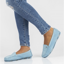 Mocassins en cuir Filippo DP2037 / 22 Bl bleu 1