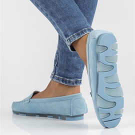 Mocassins en cuir Filippo DP2037 / 22 Bl bleu 2