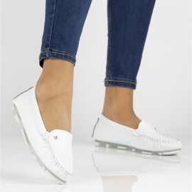 Mocassins en cuir Filippo DP2037 / 22 Wh blanc 1