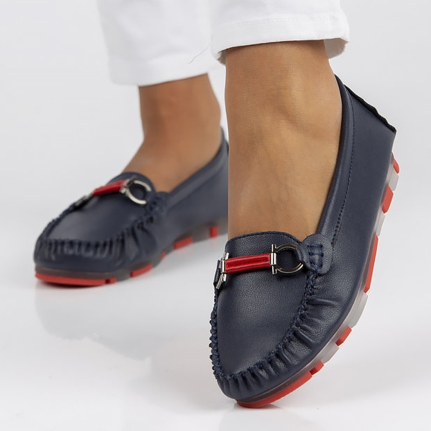 Mocassins en cuir Filippo DP3613/22 Nv Rd bleu marine 1 Mocassins en cuir Filippo DP3613/22 Nv Rd bleu marine 1