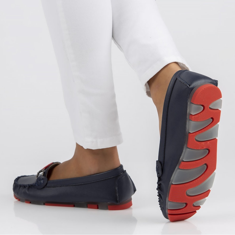 Mocassins en cuir Filippo DP3613/22 Nv Rd bleu marine 2 Mocassins en cuir Filippo DP3613/22 Nv Rd bleu marine 2