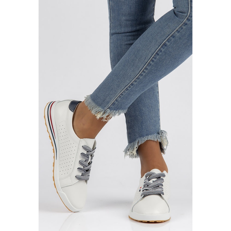 Chaussures en cuir Filippo DP3509 / 22 Wh blanc 2