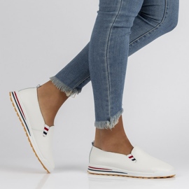 Chaussures en cuir Filippo DP3510 / 22 Wh blanc blanche 1