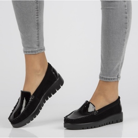 Chaussures en cuir Filippo DP3024 / 22 Bkl noir 1