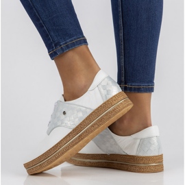 Chaussures en cuir Filippo 10123 blanc 1