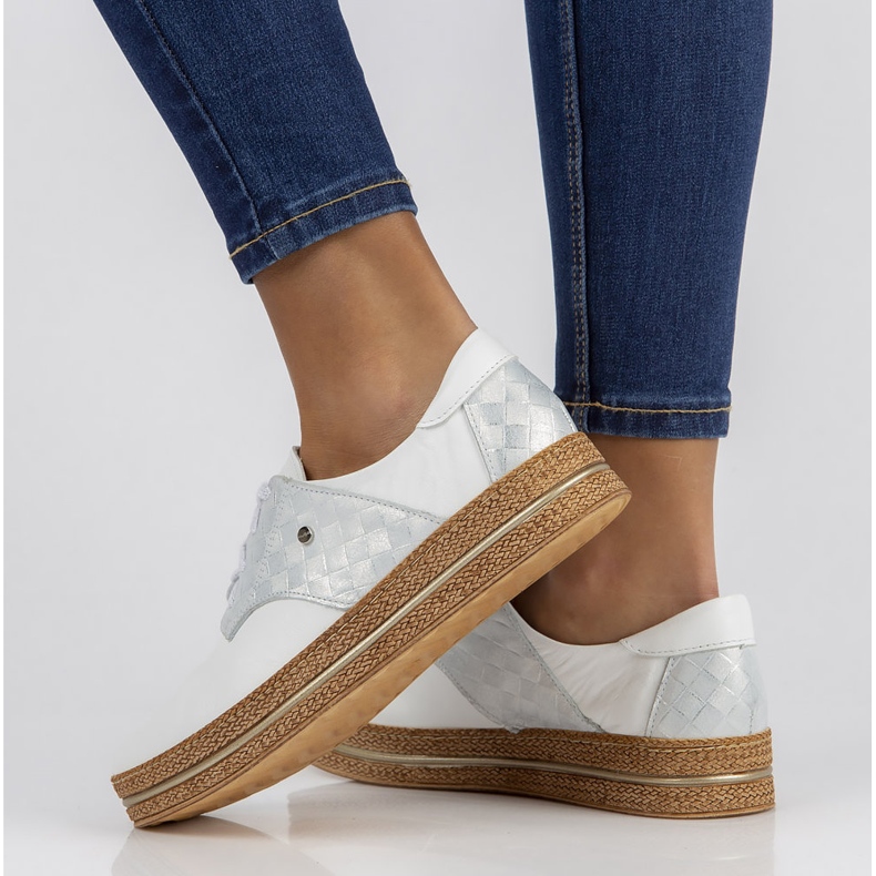 Chaussures en cuir Filippo 10123 blanc 1