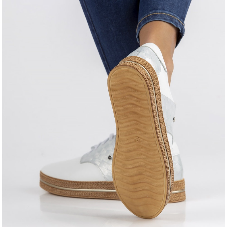 Chaussures en cuir Filippo 10123 blanc 2