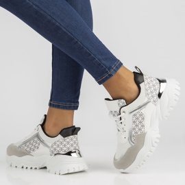 Baskets Filippo BB116 blanches et noires 2