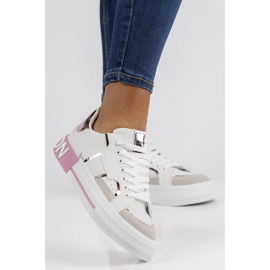 Baskets Filippo GG599 roses blanche multicolore 1