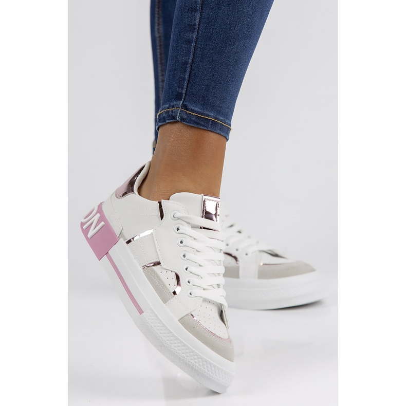 Baskets Filippo GG599 roses blanc multicolore 1