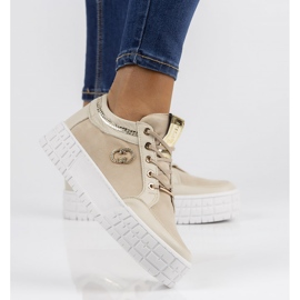 Baskets en cuir Filippo 149 beige 2