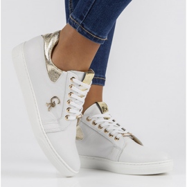 Baskets en cuir Filippo 128 blanc blanche 2