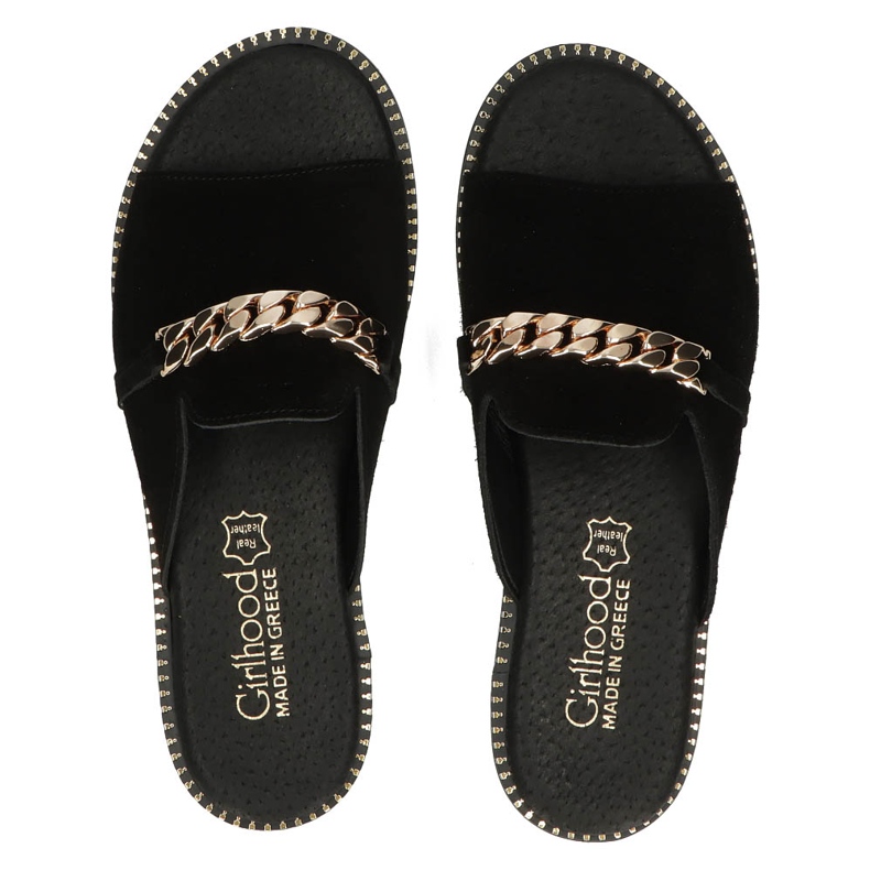 Chaussons Filippo LH-190 en cuir noir 1