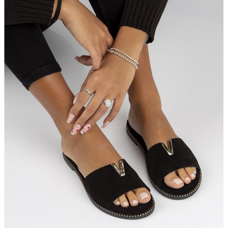 Chaussons Filippo LH-200 en cuir noir le noir 2 Chaussons Filippo LH-200 en cuir noir le noir 2