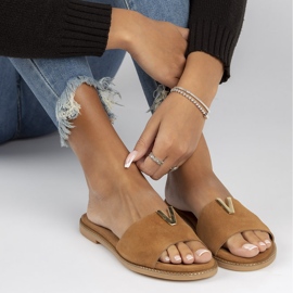 Chaussons Cuir Filippo LH-200 Camel brun 2 Chaussons Cuir Filippo LH-200 Camel brun 2