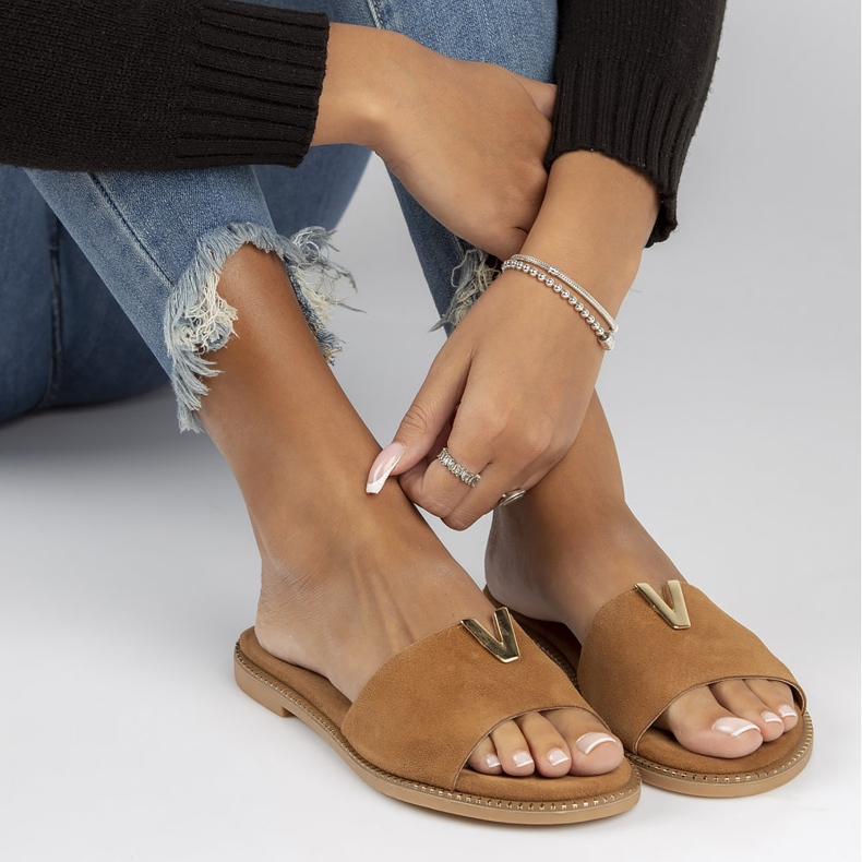 Chaussons Cuir Filippo LH-200 Camel brun 2 Chaussons Cuir Filippo LH-200 Camel brun 2