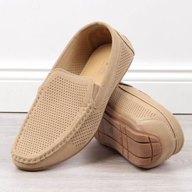 Mocassins ajourés slip on News M EVE341 beige 2
