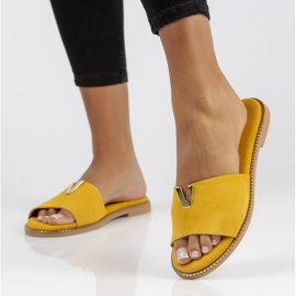 Chaussons Filippo LH-200 en cuir jaune 2