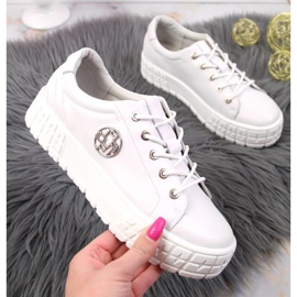 Chaussures plateforme en cuir Filippo W PAW320A blanc 1