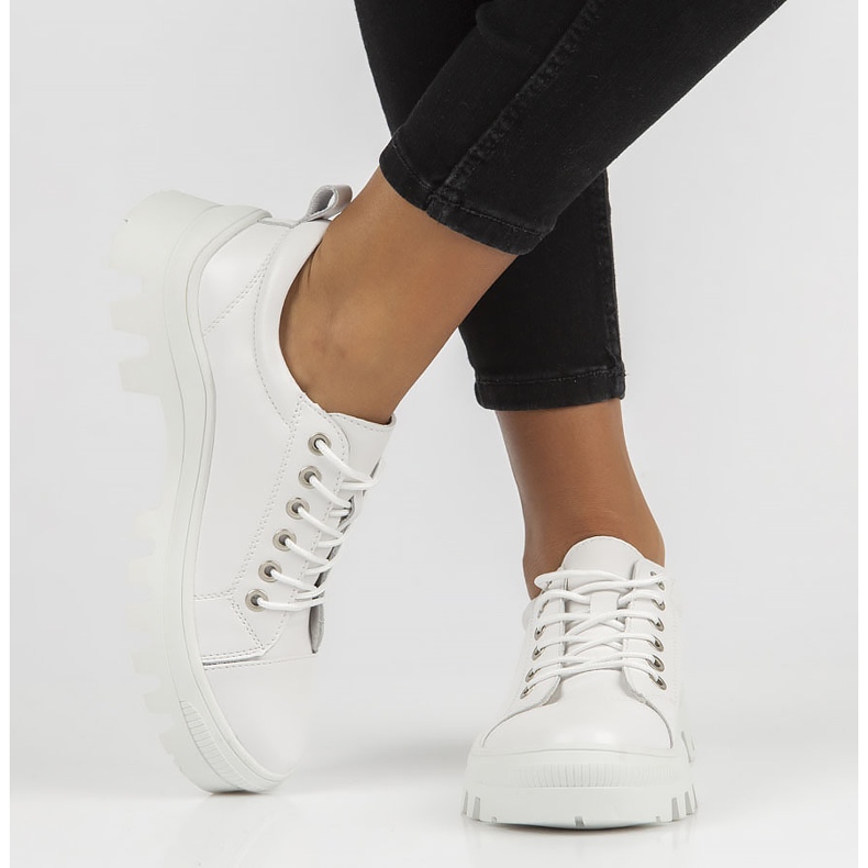 Baskets en cuir FILIPPO DP3522/22 Wh blanc blanche 2