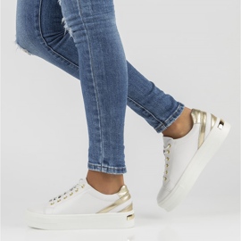 Chaussures en cuir FILIPPO DP3530/22 Wh blanc blanche d'or 1