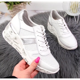 Baskets en cuir à plateforme Filippo W PAW323 blanc blanche 1