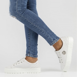 Baskets en cuir FILIPPO DP3528/22 Wh blanc blanche 1