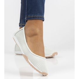 Ballerines en cuir Filippo DP3681 / 22 Wh blanc blanche 6