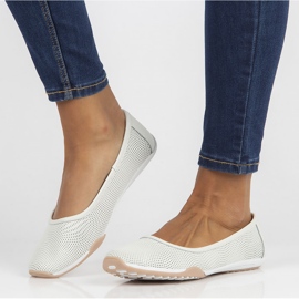 Ballerines en cuir Filippo DP3681 / 22 Wh blanc blanche 5