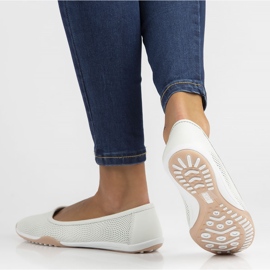Ballerines en cuir Filippo DP3681 / 22 Wh blanc blanche 7
