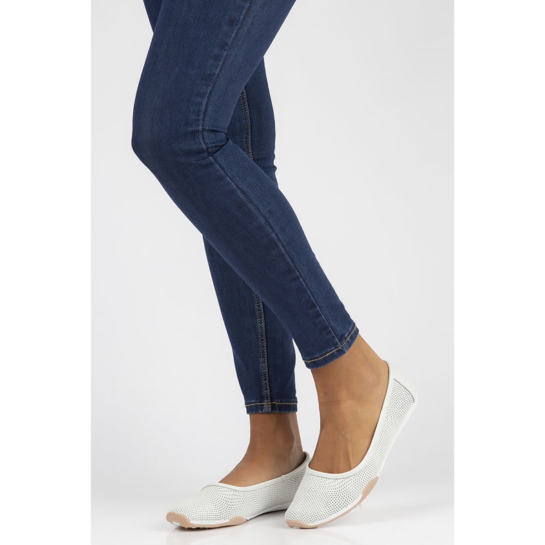 Ballerines en cuir Filippo DP3681 / 22 Wh blanc blanche 1