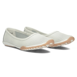 Ballerines en cuir Filippo DP3681 / 22 Wh blanc blanche 3