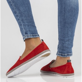 Chaussures en cuir rouge Filippo DP081 / 22 Rd 3